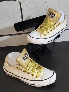 BUNDLE SALE!  Converse All Stars Gold Sparkle Sneakers Sz 7